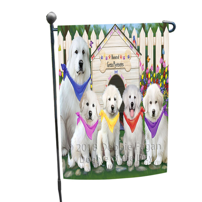 Spring Dog House Great Pyrenees Dog Garden Flag GFLG52152