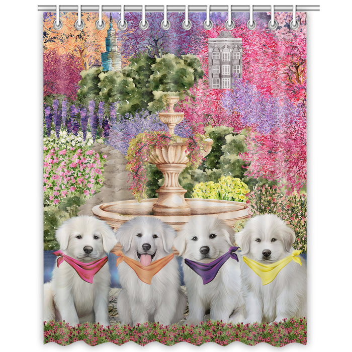 Great Pyrenee Shower Curtain, Custom Bathtub Curtains with Hooks for Bathroom, Explore a Variety of Designs, Personalized, Gift for Pet and Dog Lovers