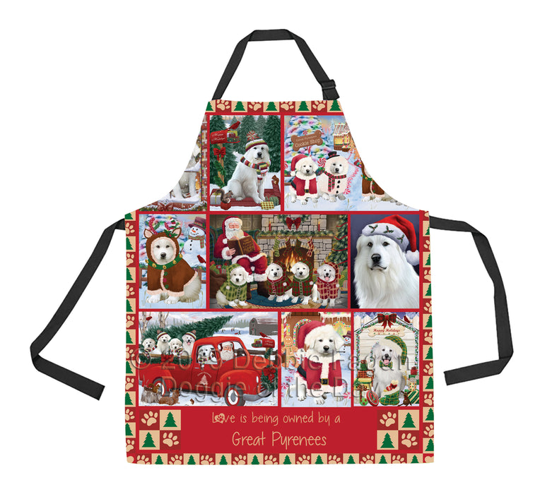 Love is Being Owned Christmas Great Pyrenee Dogs Apron