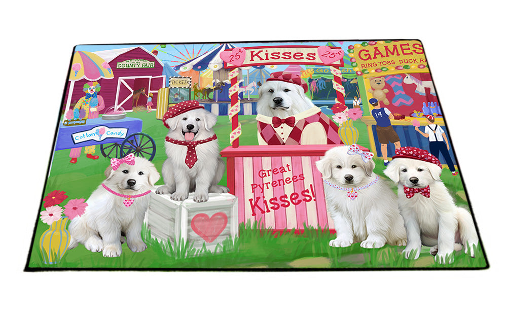 Carnival Kissing Booth Great Pyrenees Dog Floormat FLMS52965