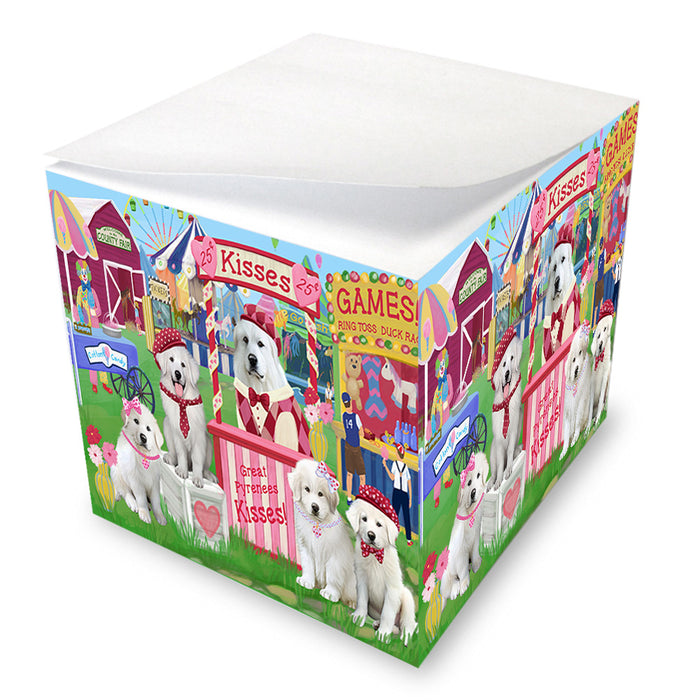 Carnival Kissing Booth Great Pyrenees Dog Note Cube NOC53973