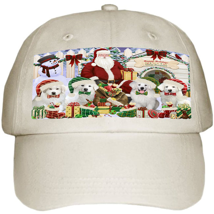Christmas Dog House Great Pyrenees Dog Ball Hat Cap HAT61542