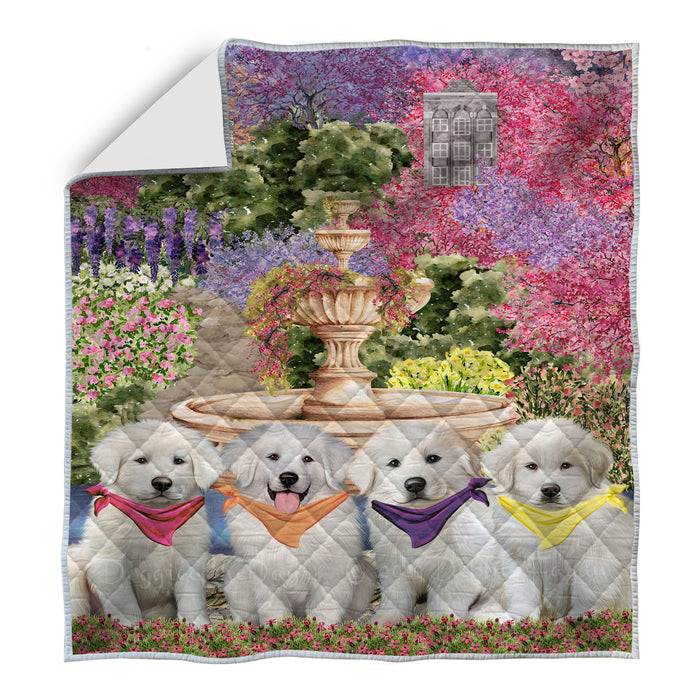 Great Pyrenee Bedspread Quilt, Bedding Coverlet Quilted, Explore a Variety of Designs, Personalized, Custom, Dog Gift for Pet Lovers