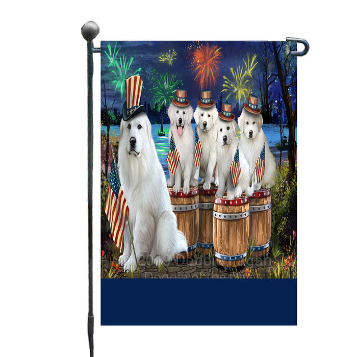 Personalized 4th of July Firework Great Pyrenee Dogs Custom Garden Flags GFLG-DOTD-A57938