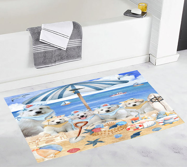 Great Pyrenees Personalized Bath Mat, Explore a Variety of Custom Designs, Anti-Slip Bathroom Rug Mats, Pet and Dog Lovers Gift