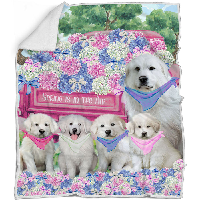 Great Pyrenee Blanket: Explore a Variety of Personalized Designs, Bed Cozy Sherpa, Fleece and Woven, Custom Dog Gift for Pet Lovers