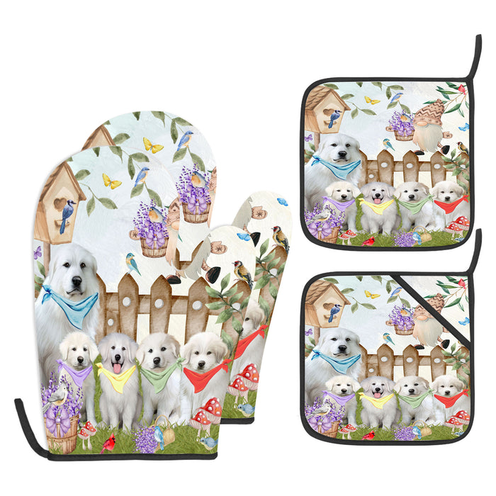 Great Pyrenees Oven Mitts and Pot Holder: Explore a Variety of Designs, Potholders with Kitchen Gloves for Cooking, Custom, Personalized, Gifts for Pet & Dog Lover