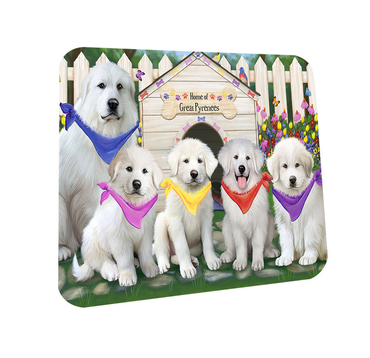 Spring Dog House Great Pyrenees Dog Coasters Set of 4 CST52166