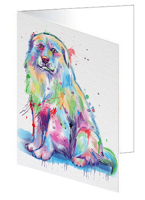 Watercolor Great Pyrenee Dog Handmade Artwork Assorted Pets Greeting Cards and Note Cards with Envelopes for All Occasions and Holiday Seasons GCD77057