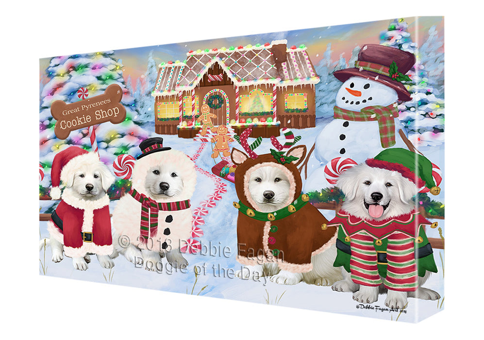 Holiday Gingerbread Cookie Shop Great Pyrenees Dog Canvas Print Wall Art Décor CVS129860