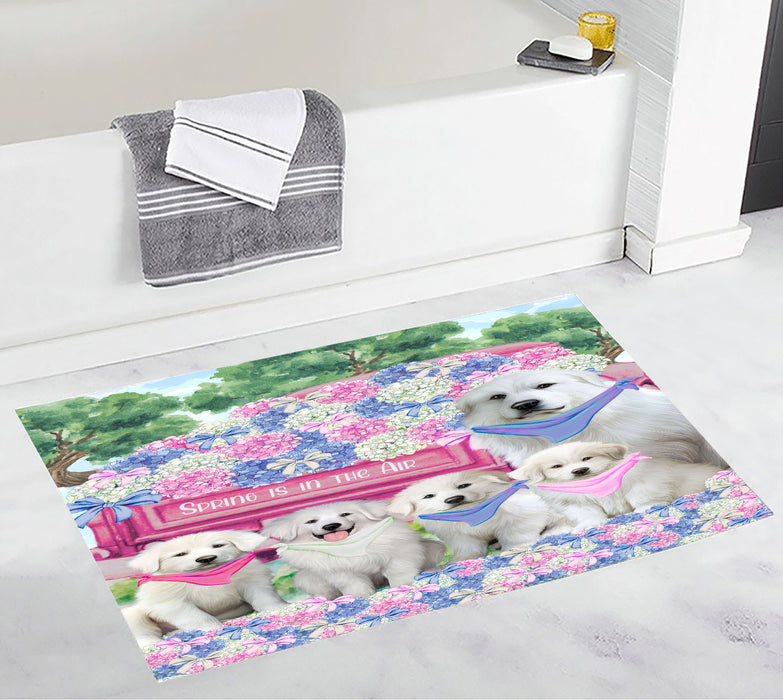 Great Pyrenees Custom Bath Mat, Explore a Variety of Personalized Designs, Anti-Slip Bathroom Pet Rug Mats, Dog Lover's Gifts