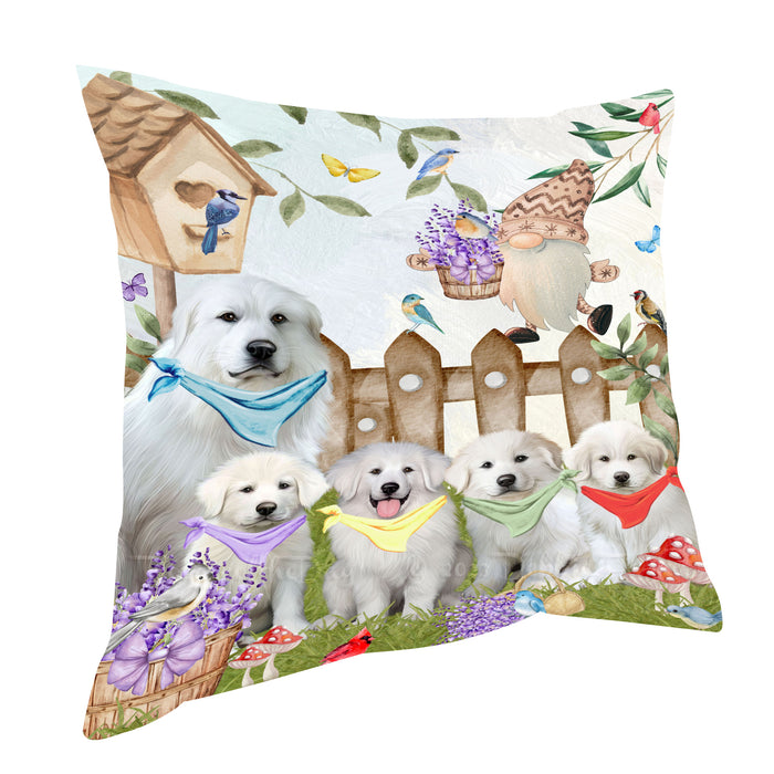 Great Pyrenee Pillow: Cushion for Sofa Couch Bed Throw Pillows, Personalized, Explore a Variety of Designs, Custom, Pet and Dog Lovers Gift