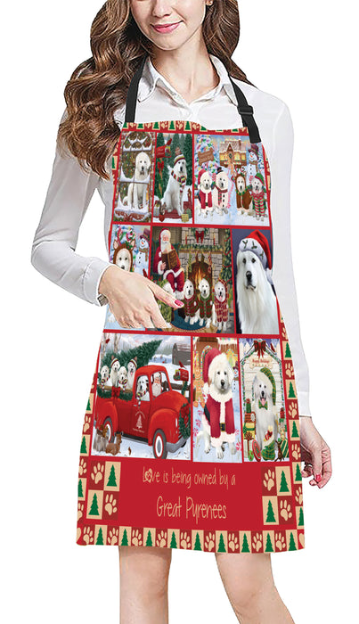 Love is Being Owned Christmas Great Pyrenee Dogs Apron