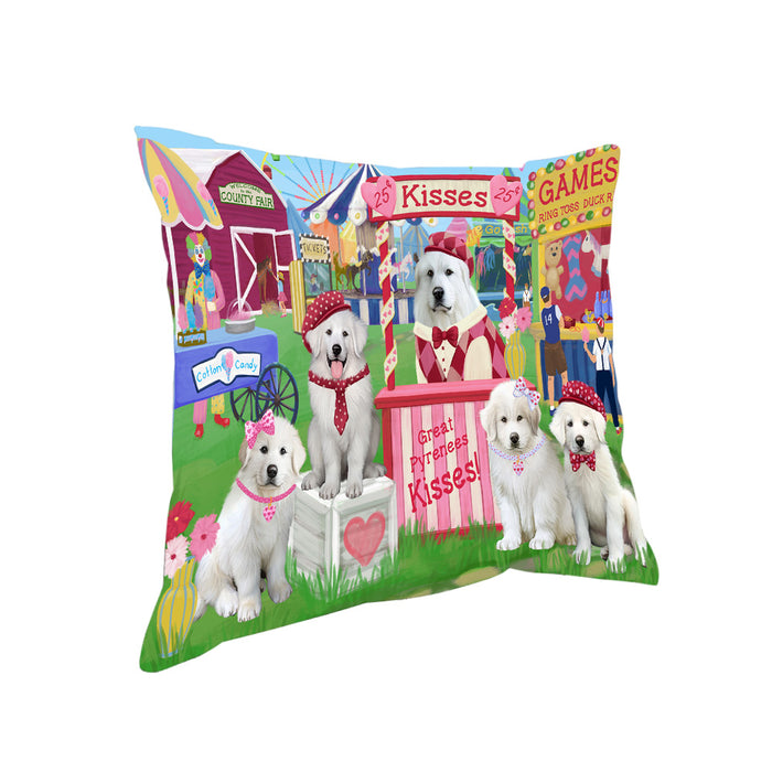 Carnival Kissing Booth Great Pyrenees Dog Pillow PIL77896