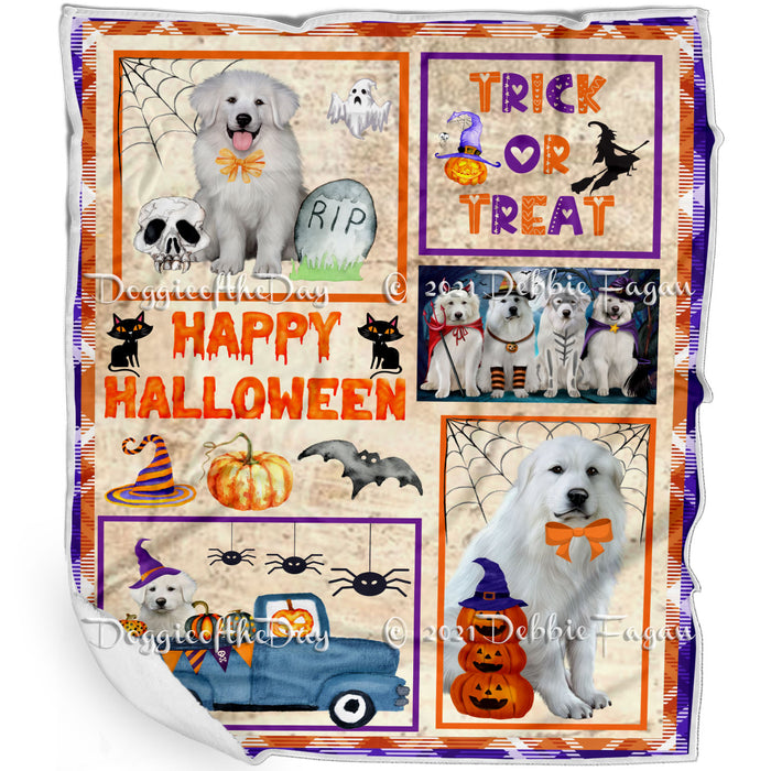 Happy Halloween Trick or Treat Great Pyrenees Dogs Blanket BLNKT143752