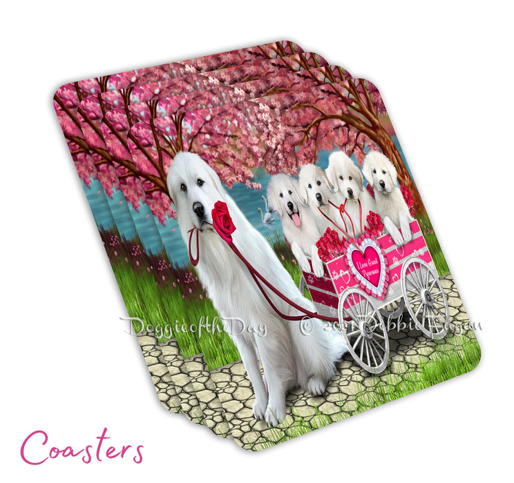 Mother's Day Gift Basket Great Pyrenees Dogs Blanket, Pillow, Coasters, Magnet, Coffee Mug and Ornament