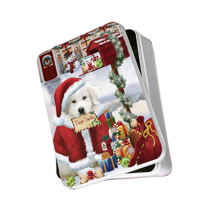 Great Pyrenees Dog Dear Santa Letter Christmas Holiday Mailbox Photo Storage Tin PITN53540