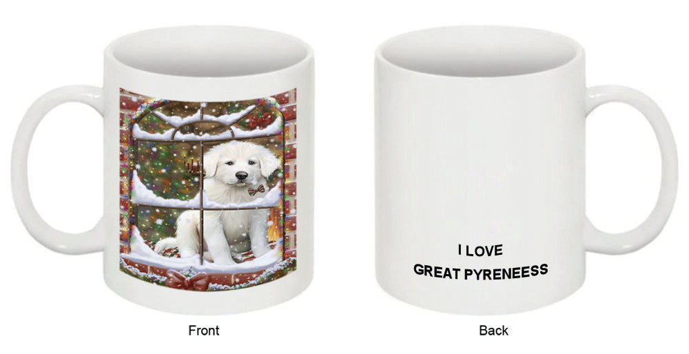 Please Come Home For Christmas Great Pyrenees Dog Sitting In Window Coffee Mug MUG49031