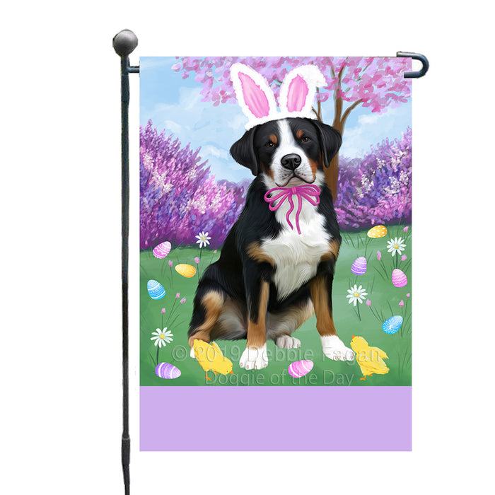 Personalized Easter Holiday Greater Swiss Mountain Dog Custom Garden Flags GFLG-DOTD-A58884