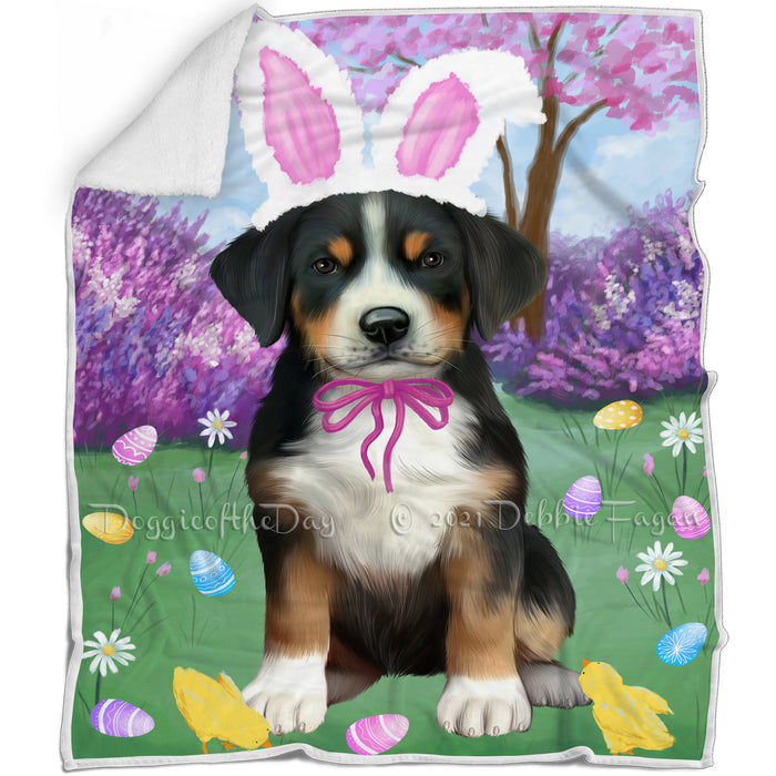 Easter Holiday Greater Swiss Mountain Dog Blanket BLNKT131862