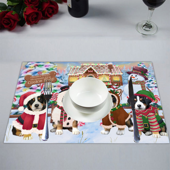 Holiday Gingerbread Cookie Greater Swiss Mountain Dogs Placemat