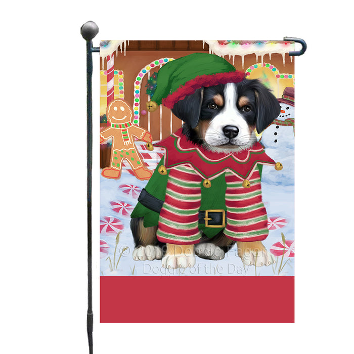 Personalized Gingerbread Candyfest Greater Swiss Mountain Dog Custom Garden Flag GFLG64062