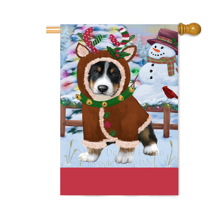 Personalized Gingerbread Candyfest Greater Swiss Mountain Dog Custom House Flag FLG63846