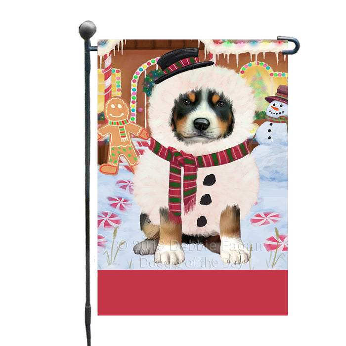 Personalized Gingerbread Candyfest Greater Swiss Mountain Dog Custom Garden Flag GFLG64065