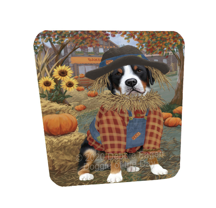 Halloween 'Round Town Greater Swiss Mountain Dogs Coasters Set of 4 CSTA57960