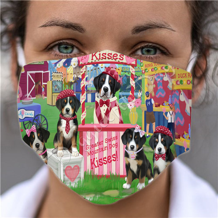 Carnival Kissing Booth Greater Swiss Mountain Dogs Face Mask FM48052