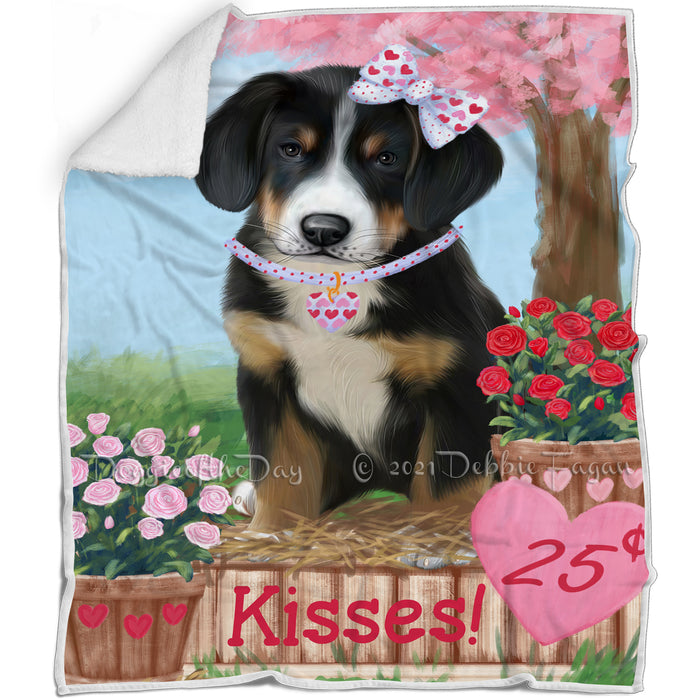 Rosie 25 Cent Kisses Greater Swiss Mountain Dog Blanket BLNKT122367