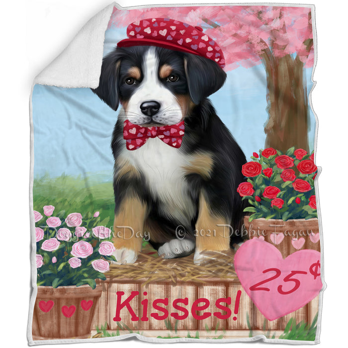 Rosie 25 Cent Kisses Greater Swiss Mountain Dog Blanket BLNKT122385