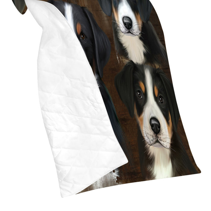 Rustic Greater Swiss Mountain Dogs Quilt