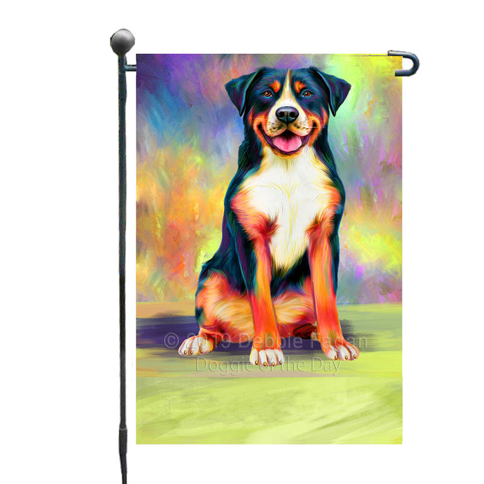 Personalized Paradise Wave Greater Swiss Mountain Dog Custom Garden Flags GFLG-DOTD-A60043