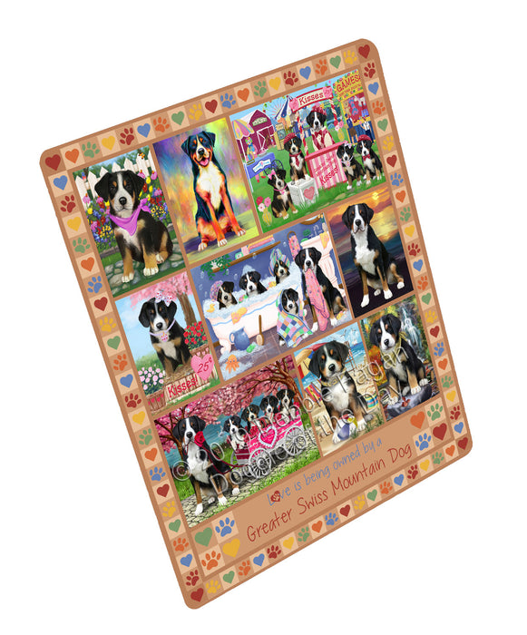 Love is Being Owned Greater Swiss Mountain Dog Beige Mini Magnet MAG76878