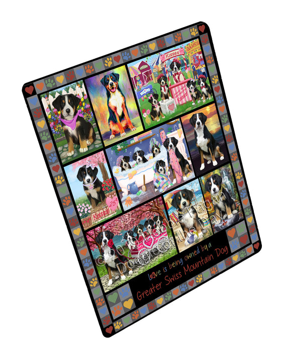 Love is Being Owned Greater Swiss Mountain Dog Grey Small Magnet MAG76422