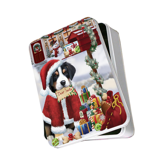 Greater Swiss Mountain Dog Dear Santa Letter Christmas Holiday Mailbox Photo Storage Tin PITN53541