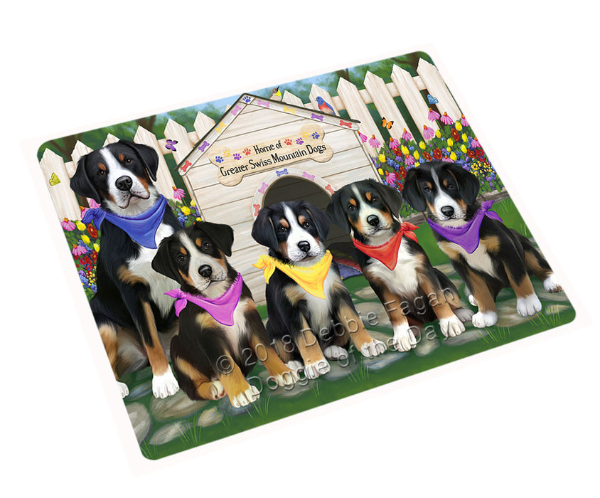 Spring Dog House Greater Swiss Mountain Dogs Large Refrigerator / Dishwasher Magnet RMAG73434