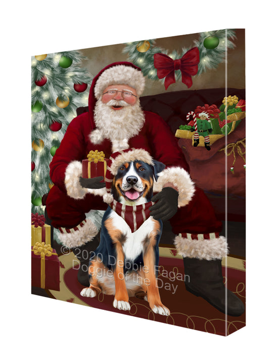 Santa I've Been Good Greater Swiss Mountain Dog Canvas Print Wall Art Décor CVS148616