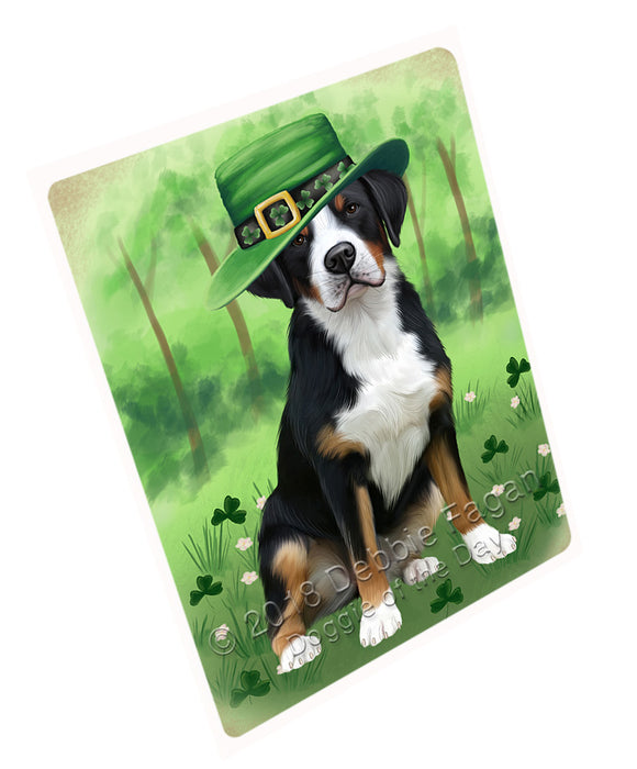 St. Patricks Day Irish Portrait Greater Swiss Mountain Dog Refrigerator / Dishwasher Magnet RMAG104478