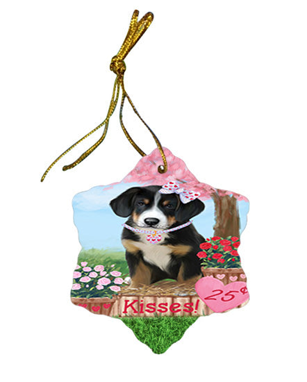 Rosie 25 Cent Kisses Greater Swiss Mountain Dog Star Porcelain Ornament SPOR56239