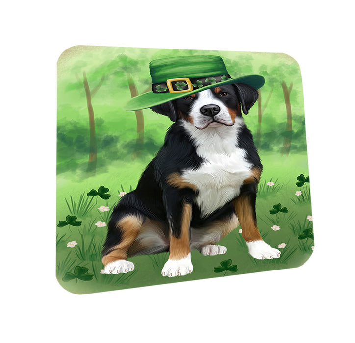 St. Patricks Day Irish Portrait Greater Swiss Mountain Dog Coasters Set of 4 CST56969