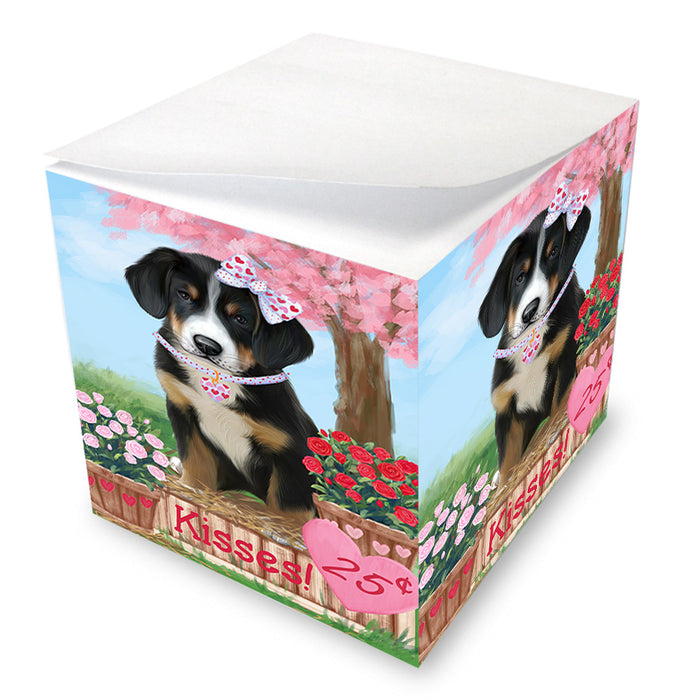 Rosie 25 Cent Kisses Greater Swiss Mountain Dog Note Cube NOC53955