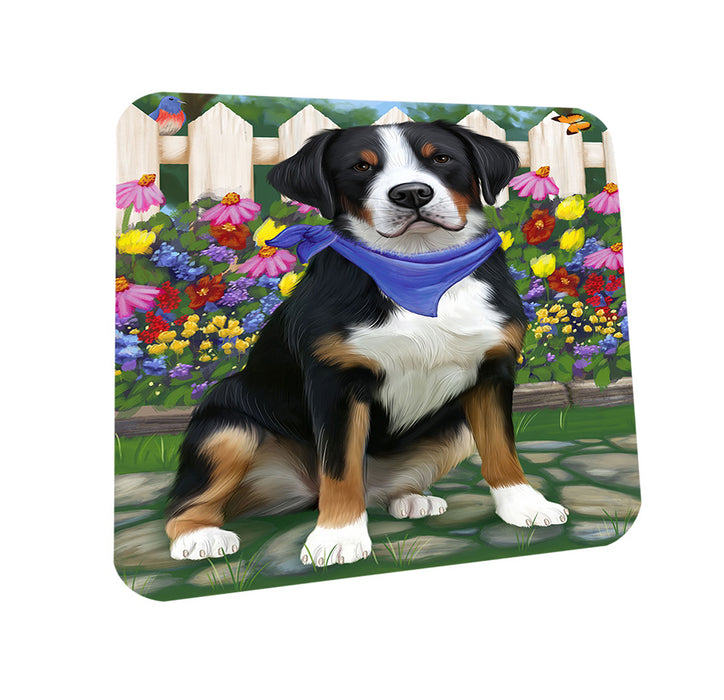 Spring Floral Greater Swiss Mountain Dog Coasters Set of 4 CST52220
