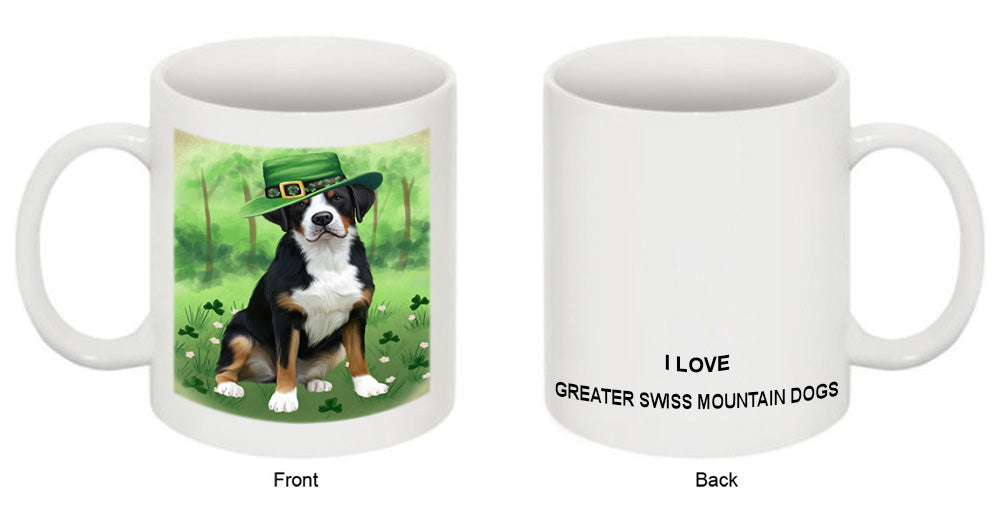 St. Patricks Day Irish Portrait Greater Swiss Mountain Dog Coffee Mug MUG52409