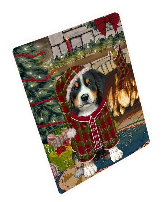 The Stocking was Hung Greater Swiss Mountain Dog Large Refrigerator / Dishwasher Magnet RMAG94236