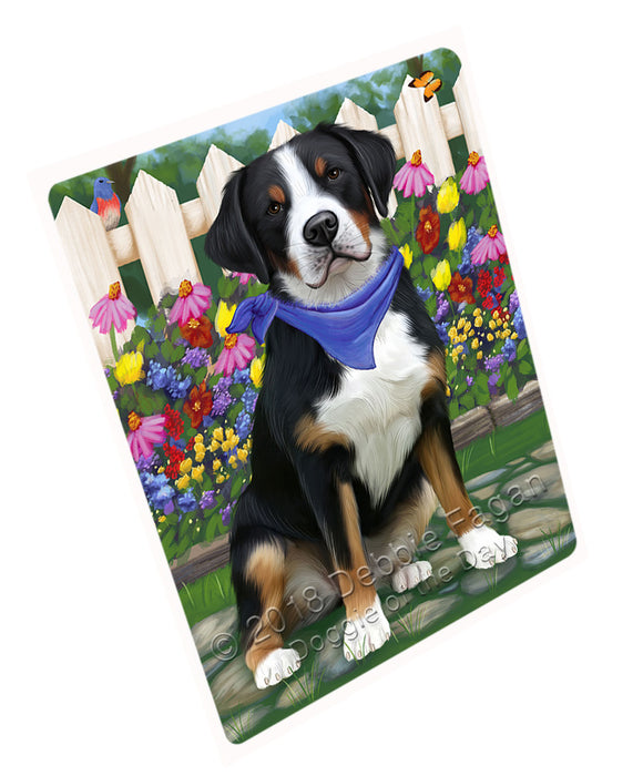 Spring Floral Greater Swiss Mountain Dog Large Refrigerator / Dishwasher Magnet RMAG73752