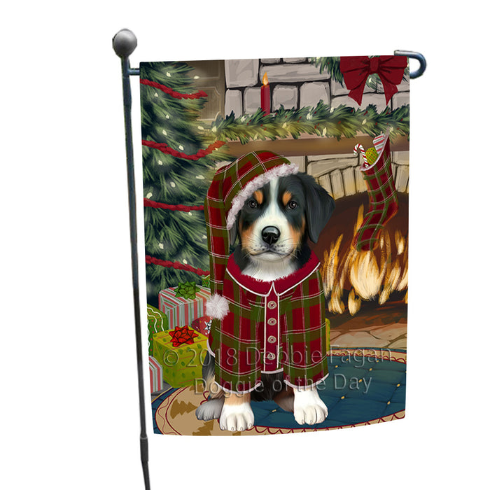 The Stocking was Hung Greater Swiss Mountain Dog Garden Flag GFLG55621
