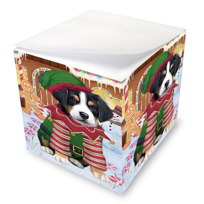Christmas Gingerbread House Candyfest Greater Swiss Mountain Dog Note Cube NOC54426
