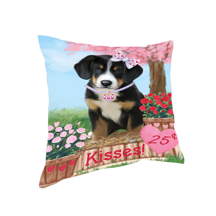 Rosie 25 Cent Kisses Greater Swiss Mountain Dog Pillow PIL77824
